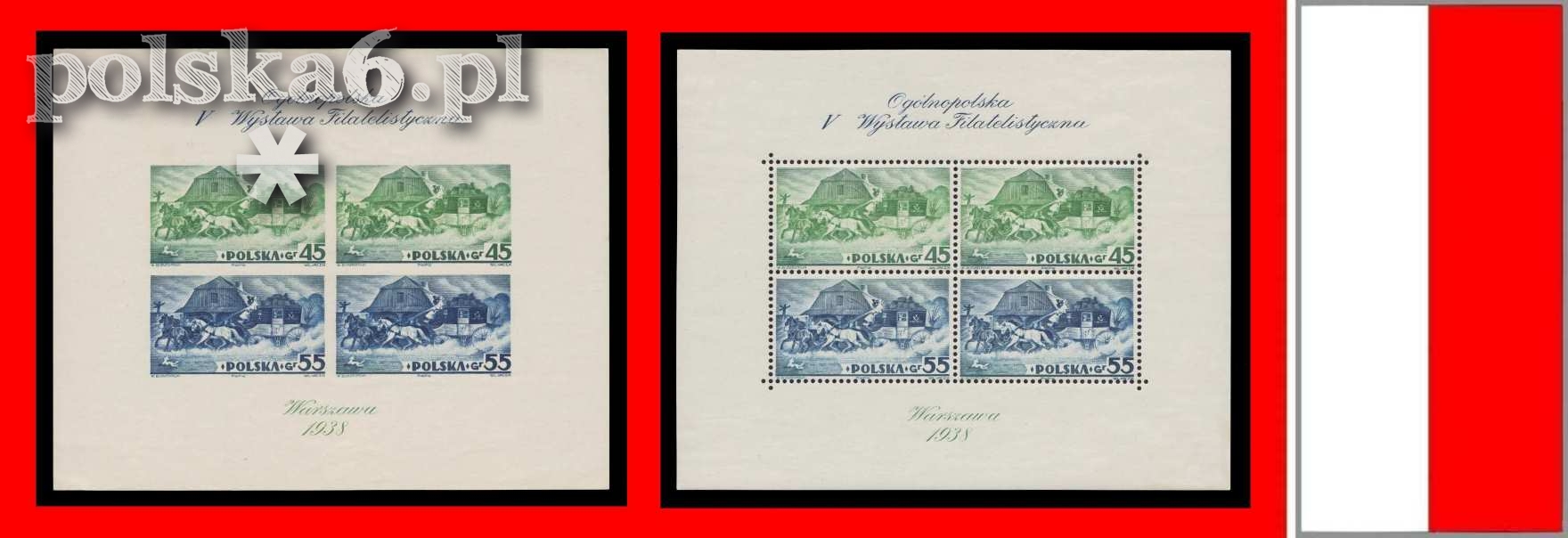 306-307 bloki 5 A B zn** LUX marg* 1000zł  ładne opis gwarancja