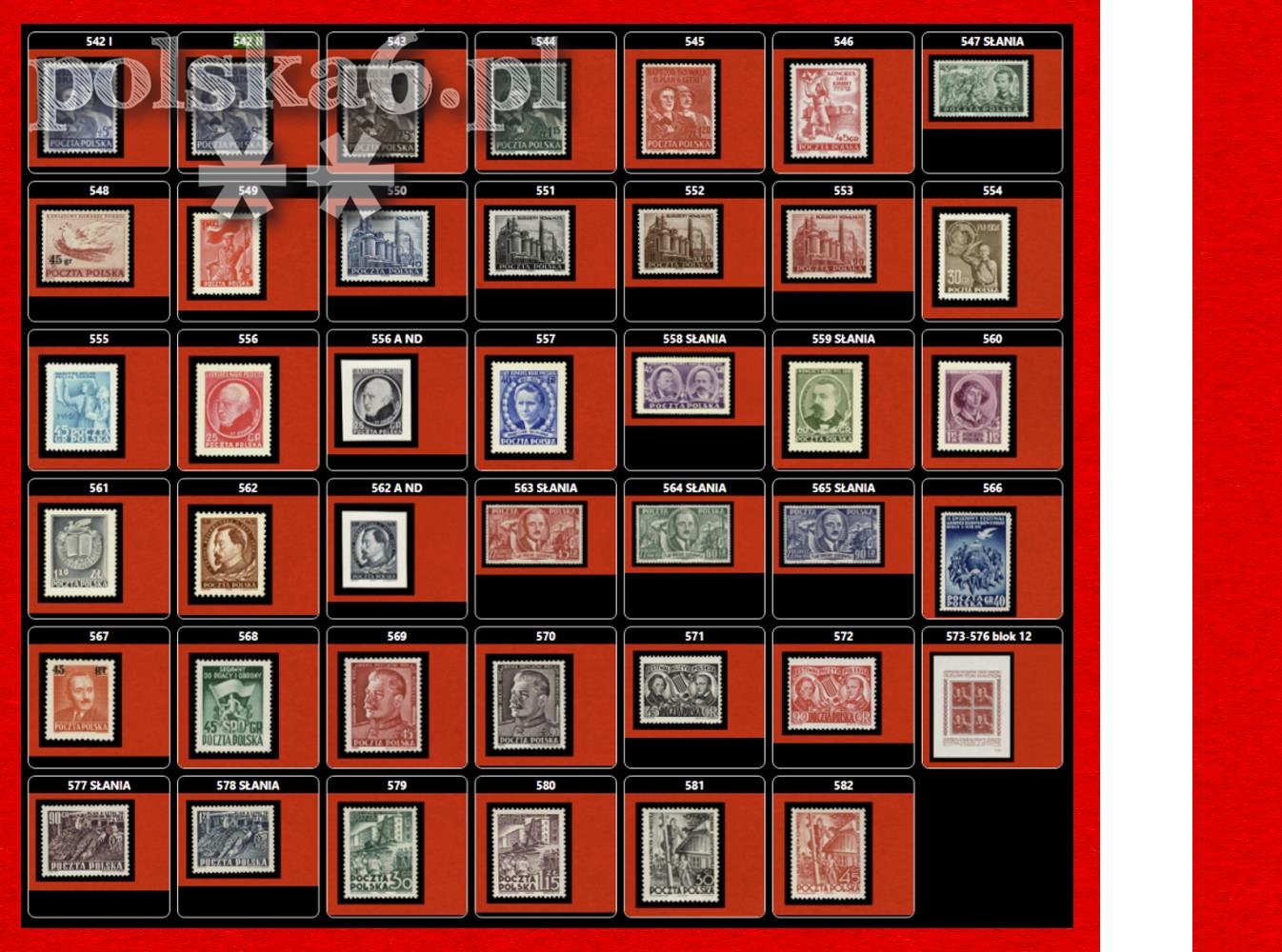 1951 rocznik p41 komplet 542-582 zn40ND2bl1 460zł cz** czyste ZK