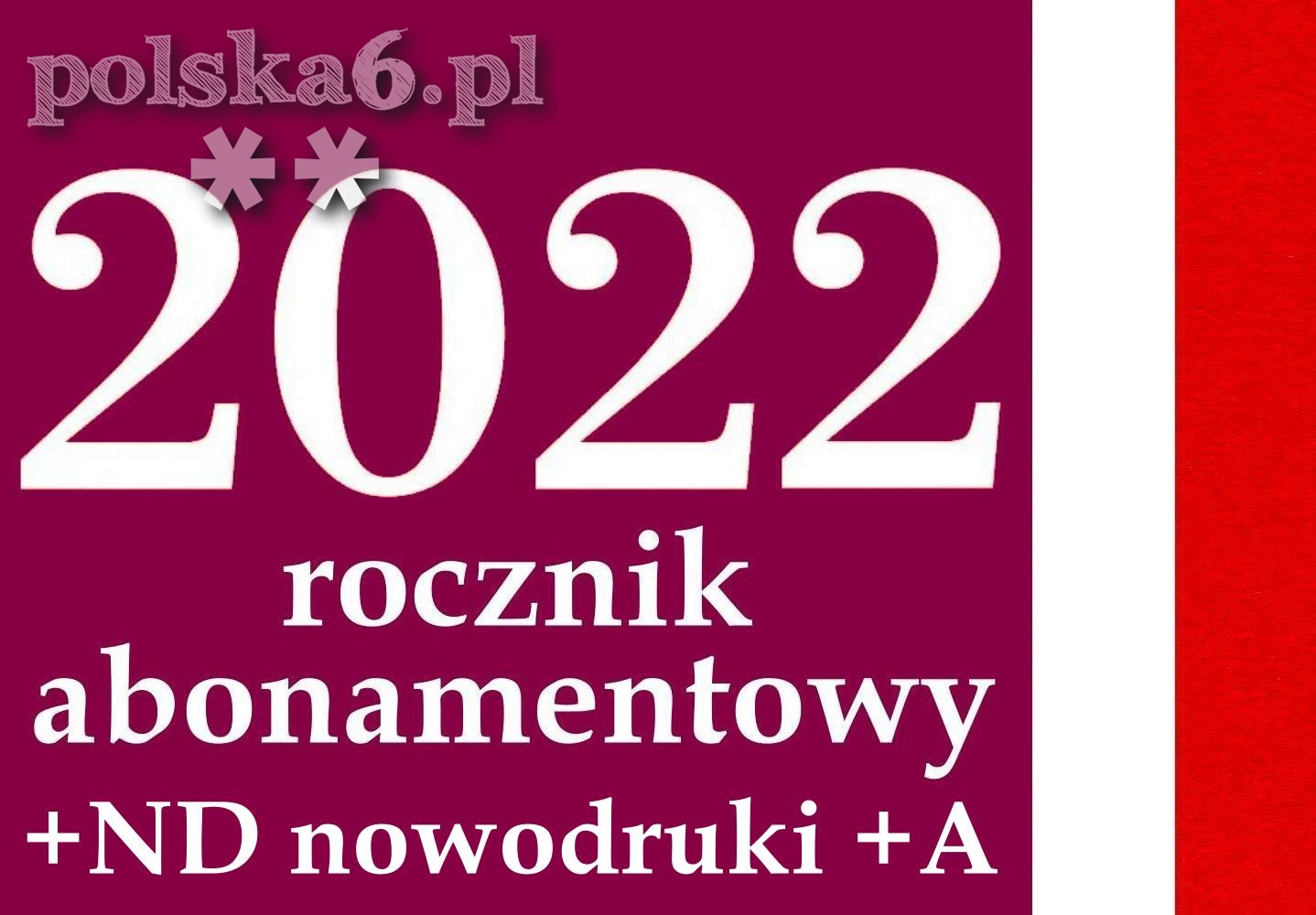 2022 rocznik pANA83 komplet abonamentowy +ND nowodruki +znaczki cięte A 5190-5280 zn62bl21(ND5) czyste**