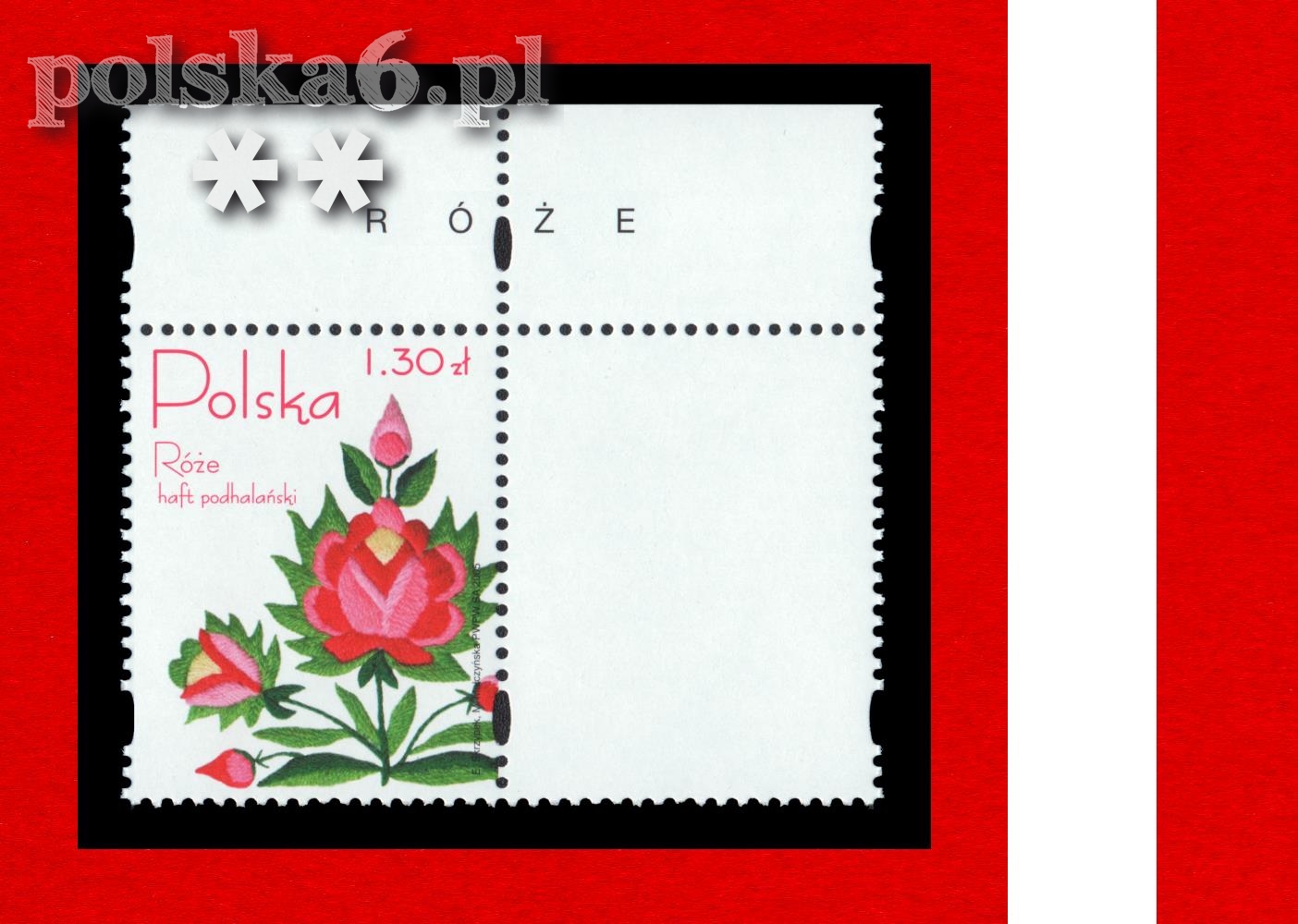 4045 ZP PRAWA margines górny listwa RÓŻE pustopole najrzadsze LUX z5