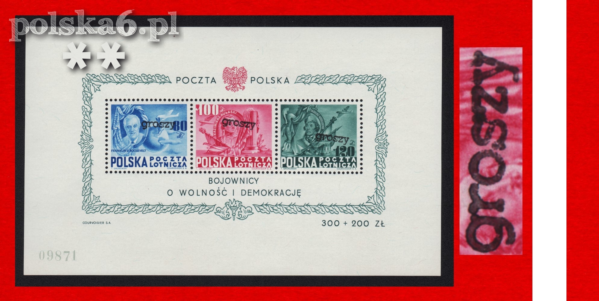 489-491 blok 11 s6 nadruk GROSZY 1500zł LUX