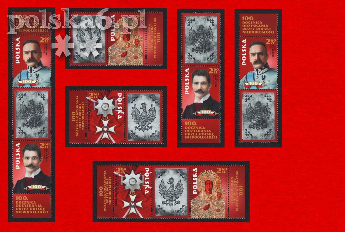 4890-4897 z bloku 323 komplet 6 kombinacji