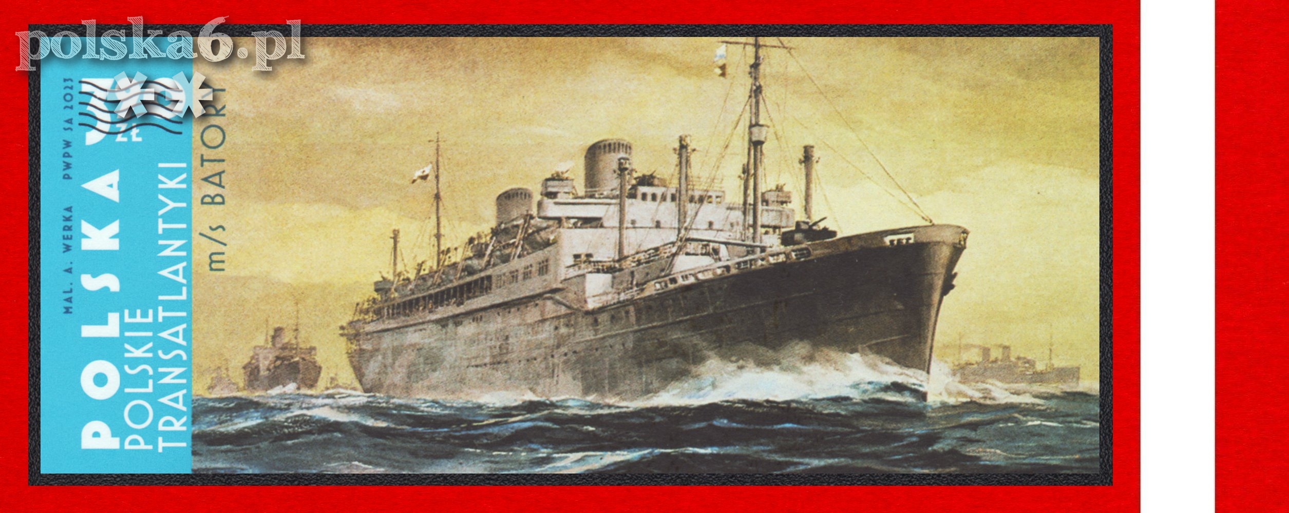 5330 znaczek z bloku A ND BATORY