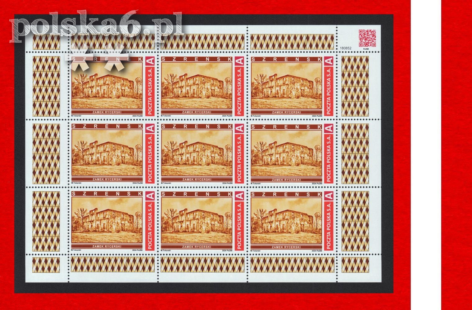 arkusz SZREŃSK zamek rycerski Pe 290 s42 S2 nomA