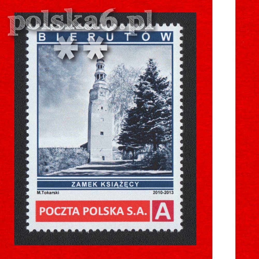 znaczek BIERUTÓW zamek S2 Pe 200 s35