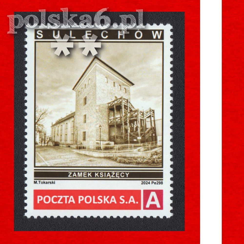 znaczek SULECHÓW zamek książęcy Pe 298 s34 S2 nomA