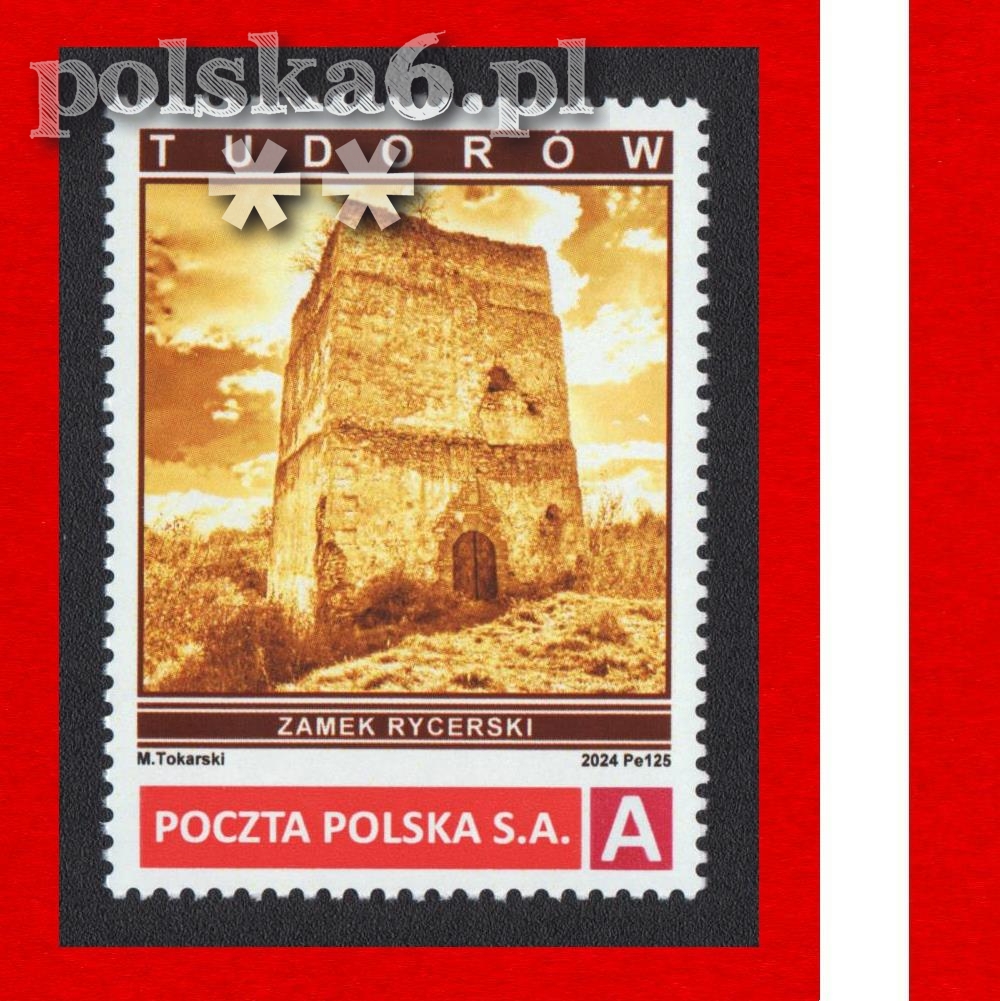 znaczek TUDORÓW zamek rycerski Pe 125 s22 S2 nomA