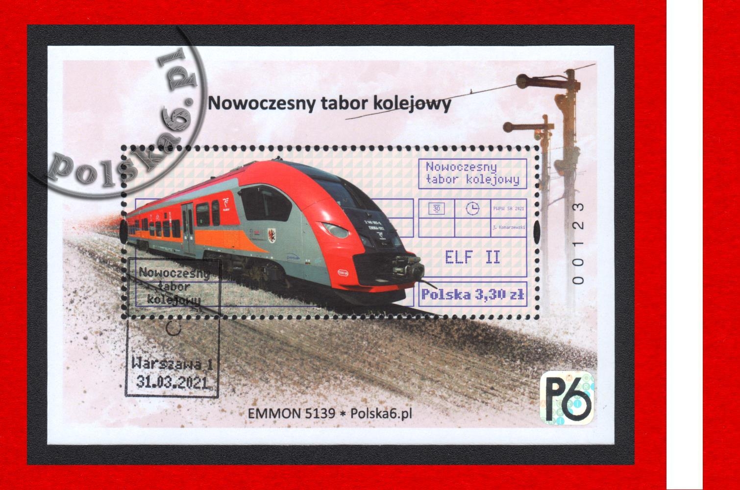 5139 B znaczek z bloku 354 EMMON LUX blok czytaj opis EMON