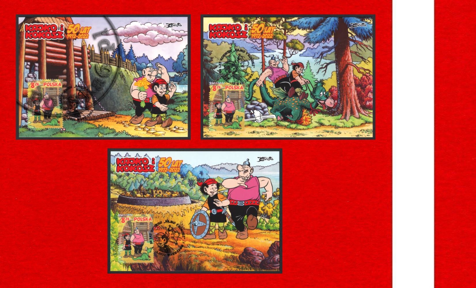 CM 5229 K1 K2 K3 komplet Karta Maksimum Kajko i Kokosz KOMIKS
