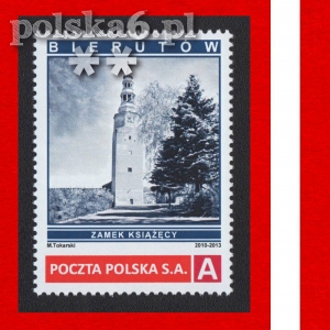 znaczek BIERUTÓW zamek S2 Pe 200 s35